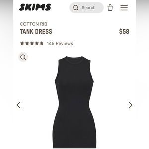 Skims ribbed tank dress